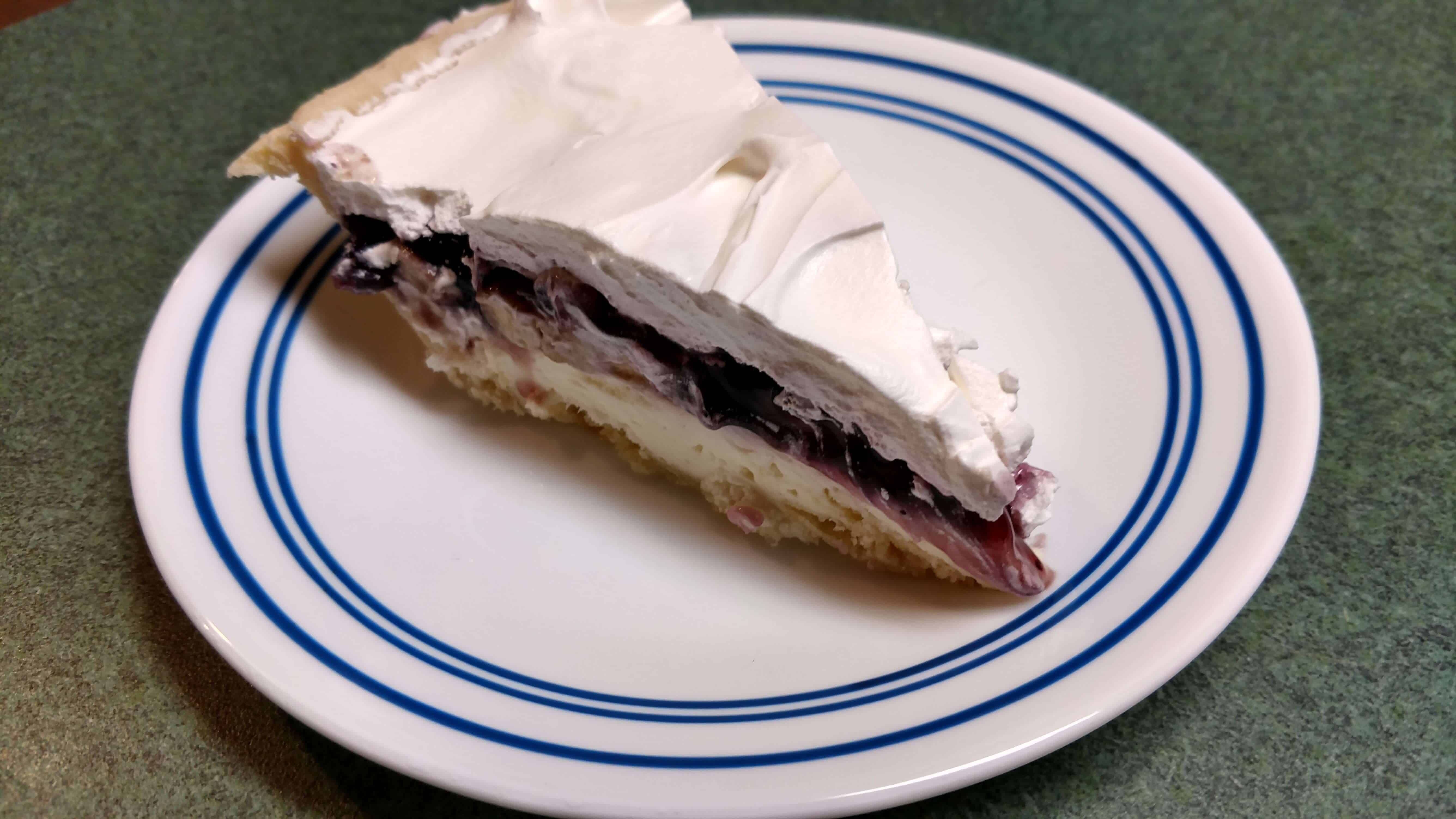 Slice of Blueberry-Banana Cream Pie